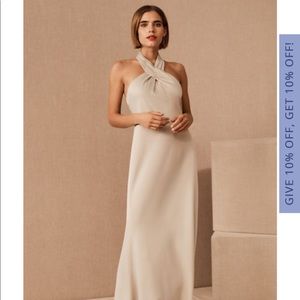 BHLDN Ruby Satin Charmeuse Dress, size 4